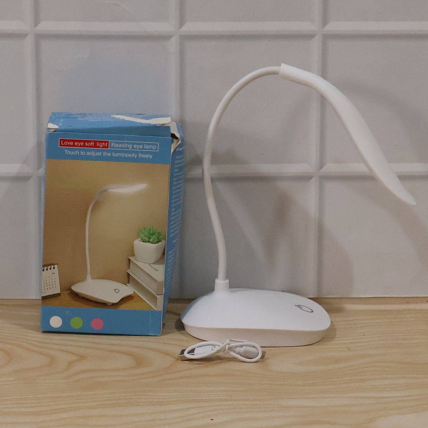 Led Desk Table Lamp Flexible Touch Dimmer Eye Care Reading Study Light (1 Pc)